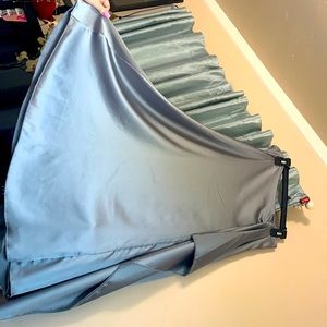 Silver. Silk skirt